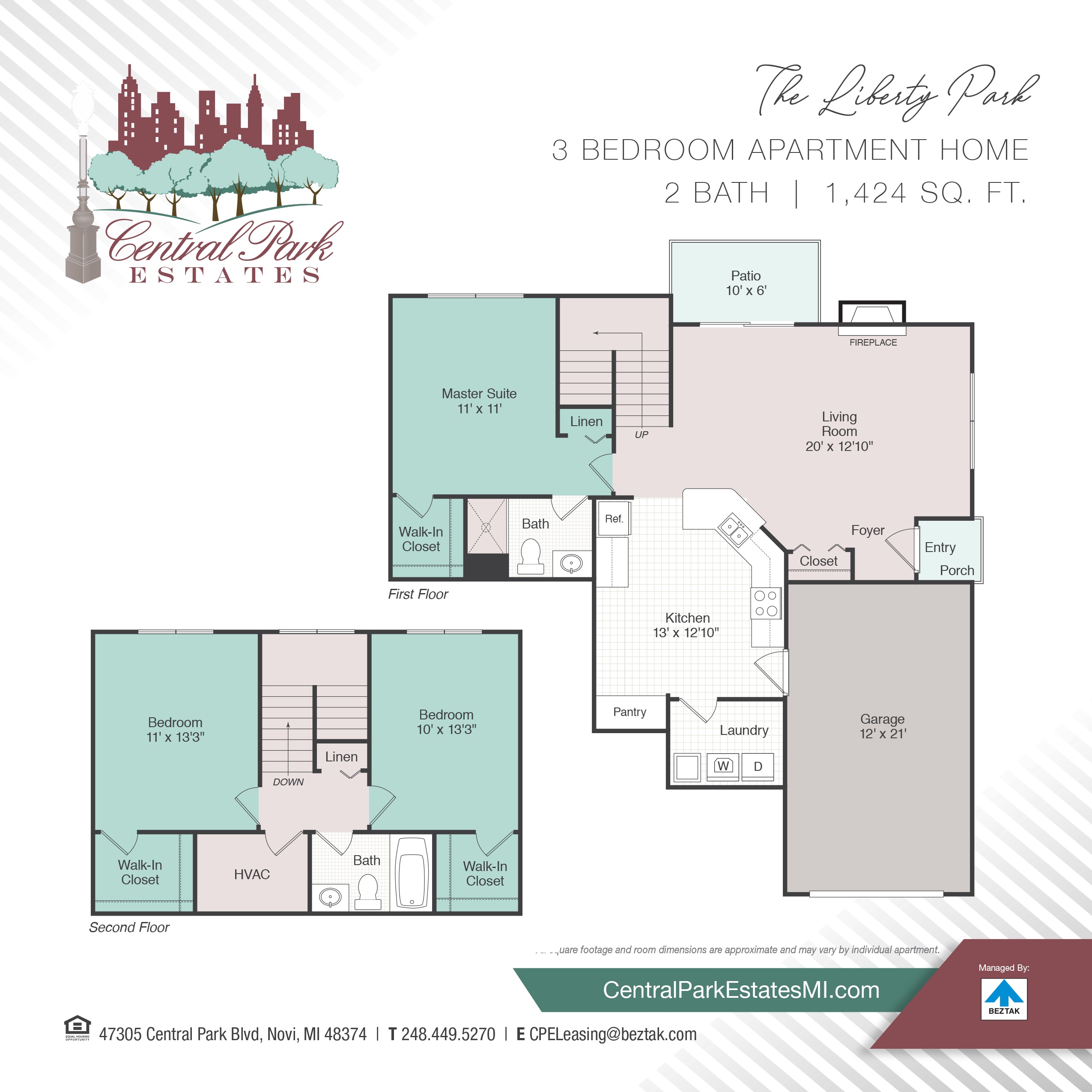 The Liberty Park floor plan